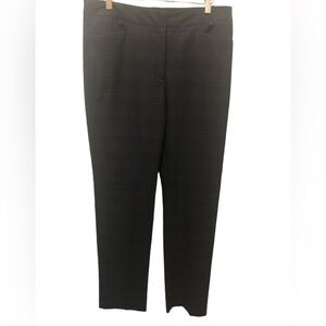 Long Tall Sally Plaid Dress Trouser Pant Sz. 8T Black Pockets Business Slacks
